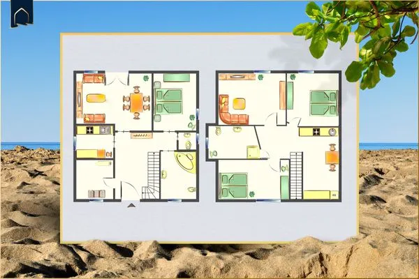 Grundriss  Ferienhaus Albatros