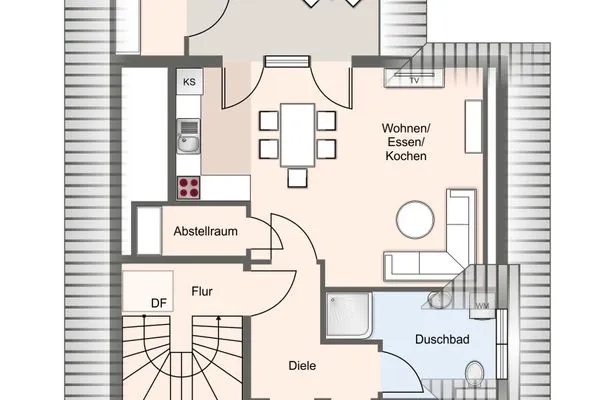 GlückSPOtenzial Appartement GlückSPOtenzial SPO Bad - Grundriss