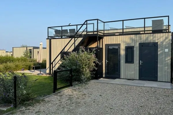  Enkhuizer Strand Cube Elite Paradiso mit Zaun Haus Nr. 211