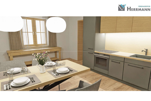  Ferienwohnung Beim Paschamarte Ferienwohnungen in Schwangau - Küche / Küchenzeile