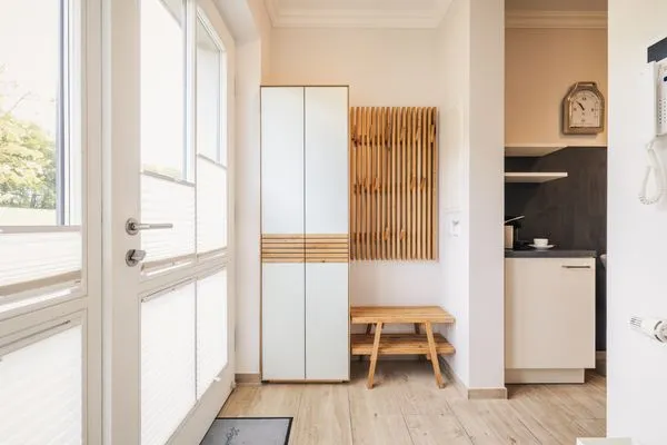 Eingangsbereich mit Garderobe Logierhaus Friedrich WE 2 - "Strandrose"