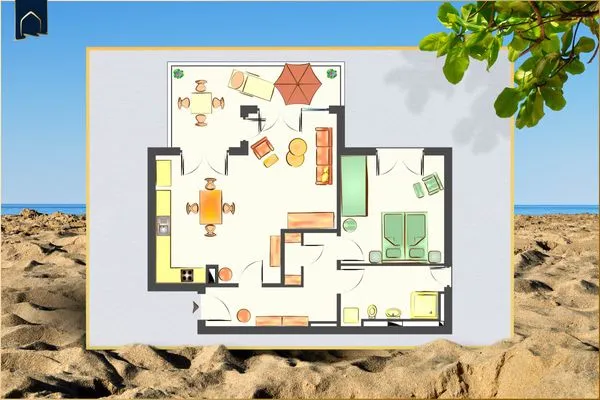 Grundriss  Ferienwohnung Haffblick 1