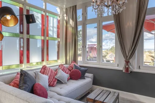 Wohnzimmer Strandvilla Strandpalais - historischer Charme in exklusiver Lage