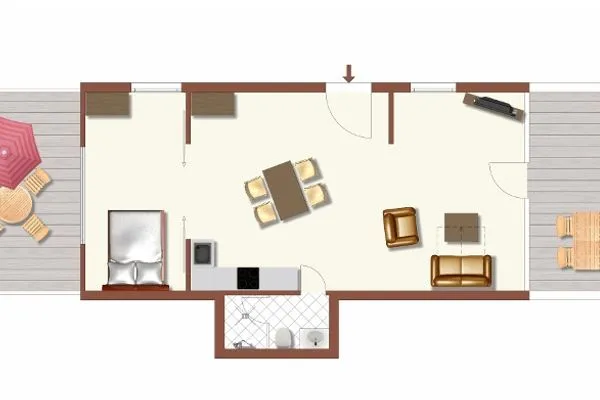 Grundriss Strandvilla Beletage - exklusive Wohnung mit einzigartigem Meer - und Hafenblick