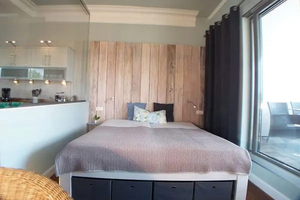 Schlafzimmer Strandvilla Beletage - exklusive Wohnung mit einzigartigem Meer - und Hafenblick