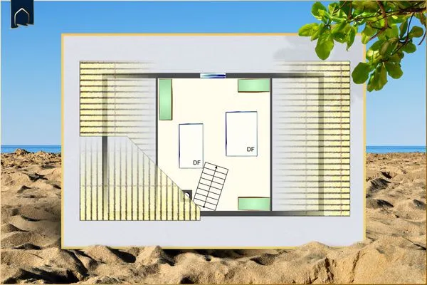 Grundriss  Ferienhaus Glück unter Reet