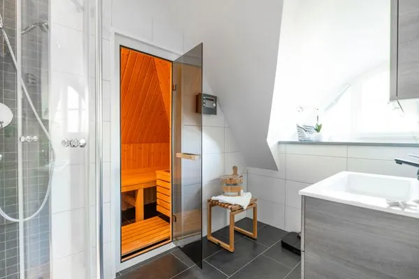 Sauna  Ferienhaus Haubenlerche 53 - Boddenglück