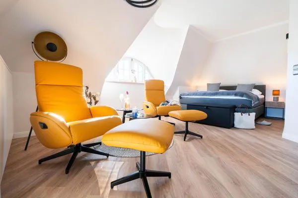 Schlafzimmer  Ferienhaus Haubenlerche 53 - Boddenglück