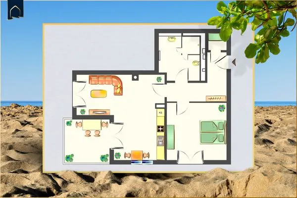 Grundriss  Ferienwohnung Meerzeit