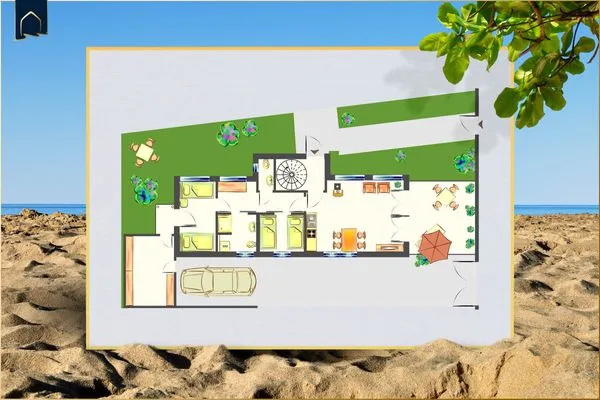 Grundriss  Ferienhaus am Peenestrom