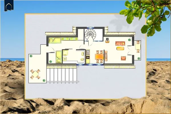 Grundriss  Ferienhaus am Peenestrom