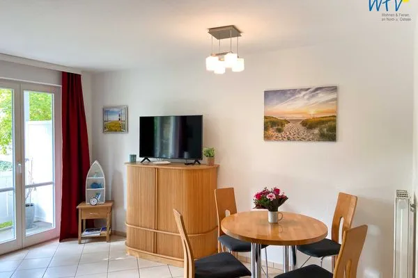 Wohnzimmer Wohnpark Stadt Hamburg Ferienwohnung Appartement Seemöwe