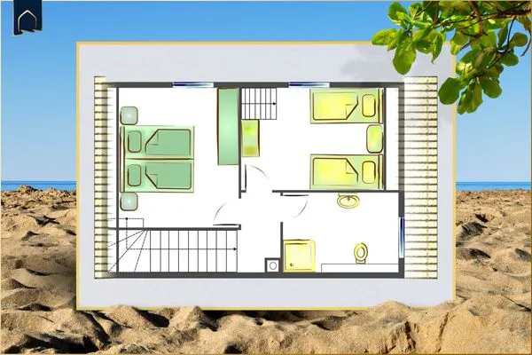 Grundriss  Ferienhaus Anemone
