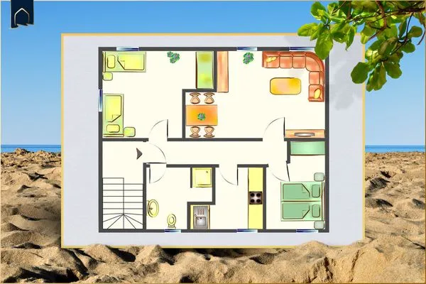 Grundriss  Ferienwohnung Sonnenland