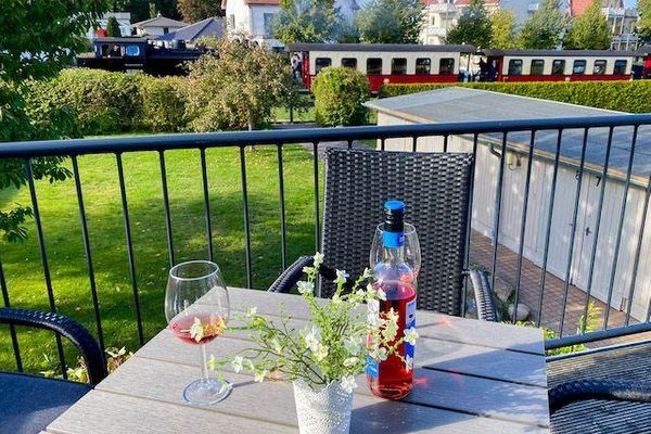 Balkon mit Blick auf den Molli