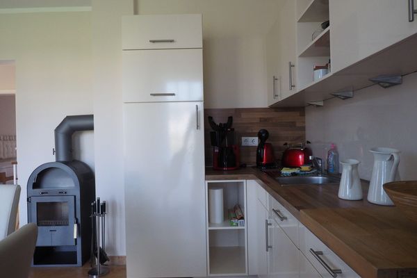 Kamin im Wohn-Küchenzimmer