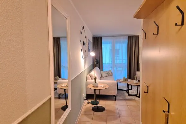 Blick ins Wohnzimmer Residenz am Strand Wohnung 4-61