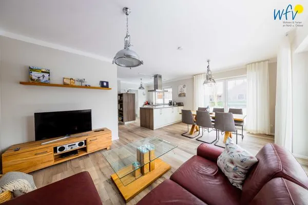 Wohnzimmer Ferienhaus Melkerpad 28 Ferienwohnung Inselzauber