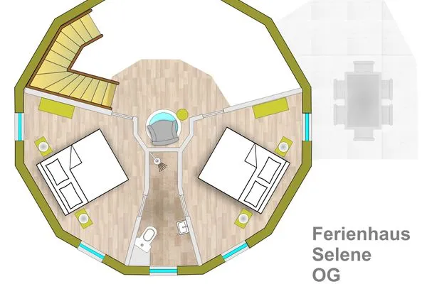 Kugelhaus Selene - Grundriss OG  Selene