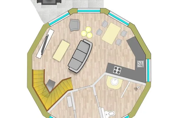 Ferienhaus Kirana - Kugelhaus am Tollensesee -  Kirana