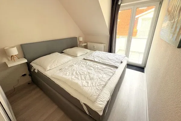 Schlafzimmer  Ferienwohnung Ostsee-Buhne