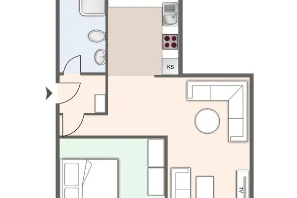 Apartmenthaus Deichbude Apartmenthaus Beach Butze - 11 SPO Ording - Grundriss