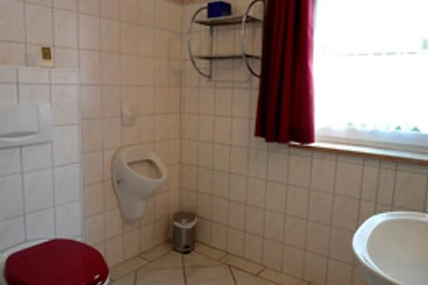 Badezimmer  Ferienhaus Fleesensee