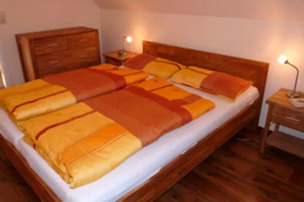 Schlafzimmer  Ferienhaus Fleesensee