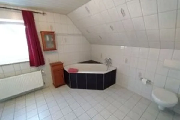 Badezimmer  Ferienhaus Fleesensee