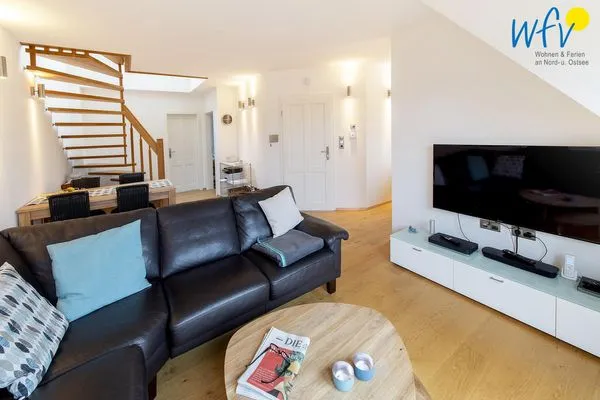 Wohnzimmer Haus Greune-Stee 49 Ferienwohnung Südstrandkrabbe