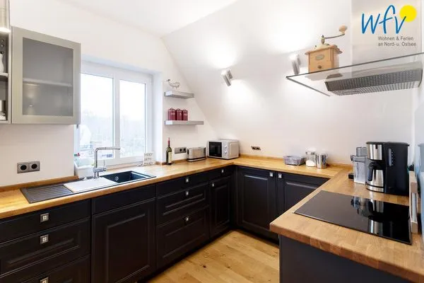 Küche / Küchenzeile Haus Greune-Stee 49 Ferienwohnung Südstrandkrabbe