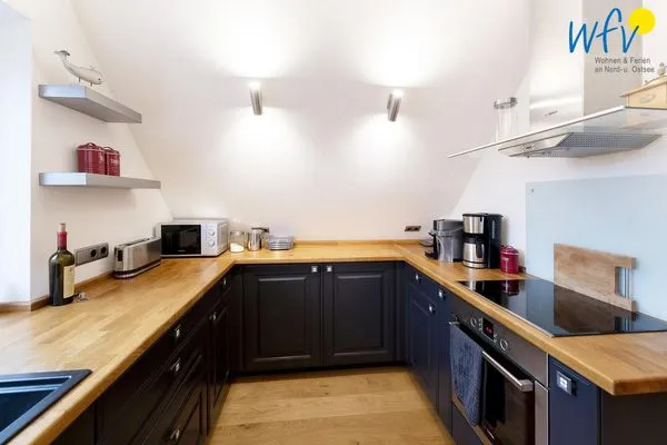 Küche / Küchenzeile Haus Greune-Stee 49 Ferienwohnung Südstrandkrabbe