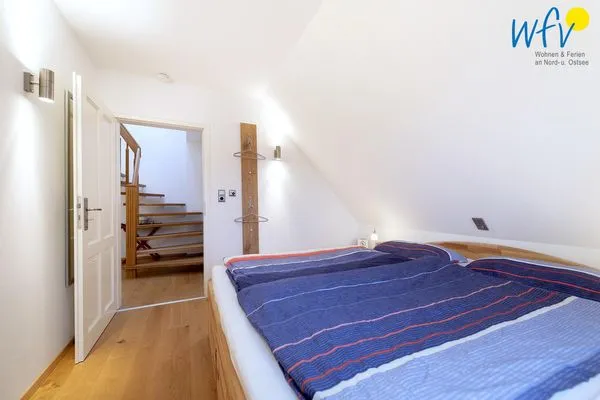 Schlafzimmer Haus Greune-Stee 49 Ferienwohnung Südstrandkrabbe