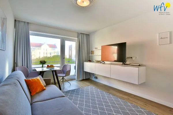 Wohnzimmer Haus Meeresluft Ferienwohnung Seepferdchen