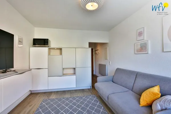 Wohnzimmer Haus Meeresluft Ferienwohnung Seepferdchen