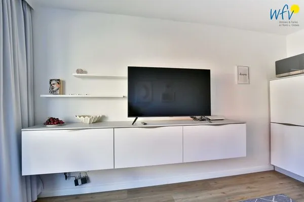 Wohnzimmer Haus Meeresluft Ferienwohnung Seepferdchen