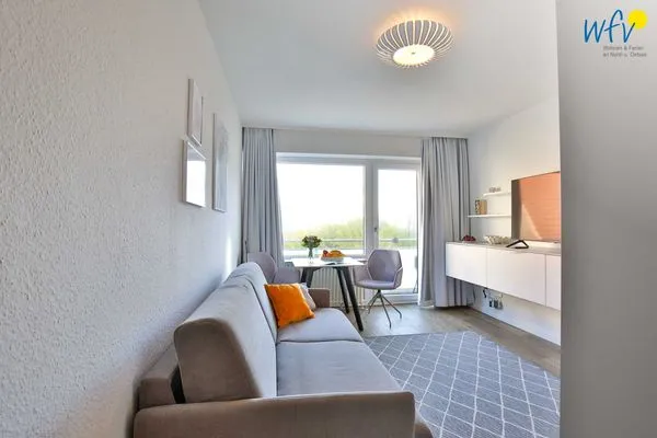 Wohnzimmer Haus Meeresluft Ferienwohnung Seepferdchen