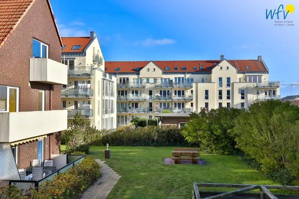 Gartenblick Haus Meeresluft Ferienwohnung Seepferdchen