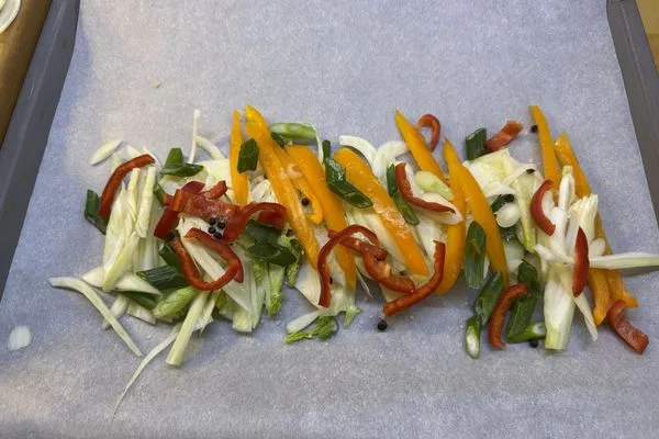 Zubereitung Rezept Schollenfilets im Backpapier