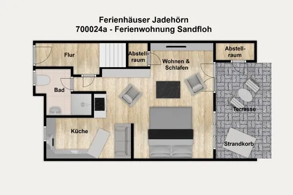 Grundriss Ferienhäuser Jadehörn Ferienwohnung Sandfloh