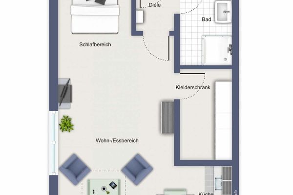  Appartementanlage Strandjuwel Fewo 240 Kühlungsborn-Ost - Grundriss