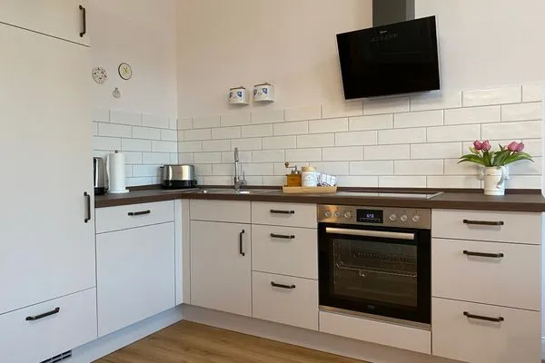 Küche / Küchenzeile  Villa Johanna App. 3 - großzügiges Ferienappartement mit Balkon & Weitblick über den Niendorfer Hafen