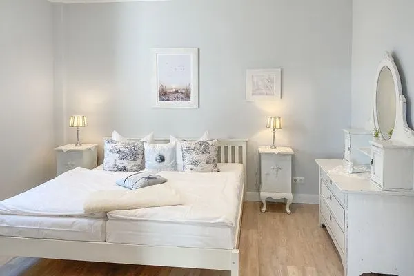 Schlafzimmer  Haus Anholt App. 33 - hübsche Veranda & Strandnähe genießen