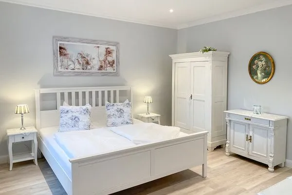 Schlafzimmer  Haus Anholt App. 35 - Strand in 50 Metern Appartment mit kleinem Meerblick