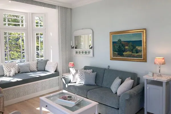 Wohnzimmer  Villa Svanen App. 2 - Frühstücken mit Blick aufs Meer - Urlaub mit einzigartigem Meerblick