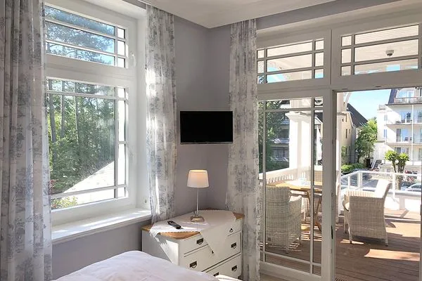 Schlafzimmer  Villa Svanen App. 2 - Frühstücken mit Blick aufs Meer - Urlaub mit einzigartigem Meerblick