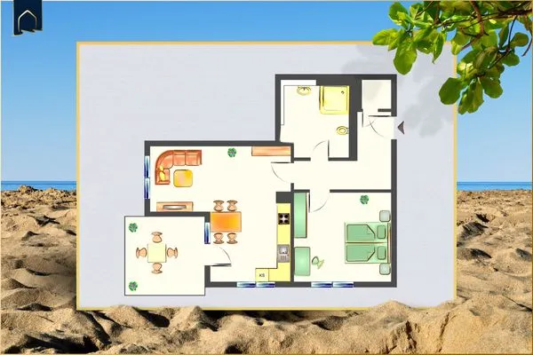 Grundriss  Ferienwohnung Haffhafen