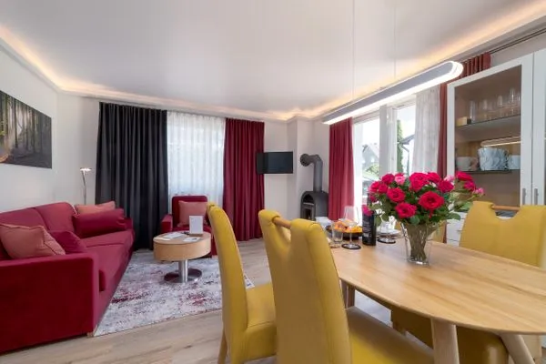 Wohnzimmer  Villa Nause, Ferienwohnung Buchenfreund mit Spa und Freizeit