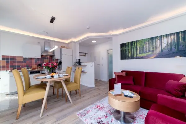 Wohnzimmer  Villa Nause, Ferienwohnung Buchenfreund mit Spa und Freizeit