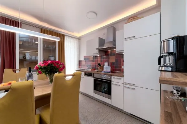 Küche / Küchenzeile  Villa Nause, Ferienwohnung Buchenfreund mit Spa und Freizeit